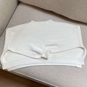 Free People Cream Crew Neck Sweater